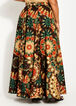Belted Tie Dye Maxi Skirt, Olive image number 1