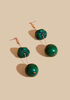 Stone Dangle Earrings, Abundant Green image number 1