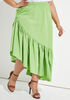 Asymmetric Ruffled Maxi Skirt, Parrot Green image number 0