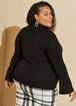 Bell Sleeved Cutout Sweater, Black image number 1