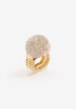 Gold Pave Stretch Ring, Gold image number 0