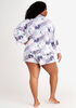 PJ Couture Printed 2pc Short Set, White image number 1