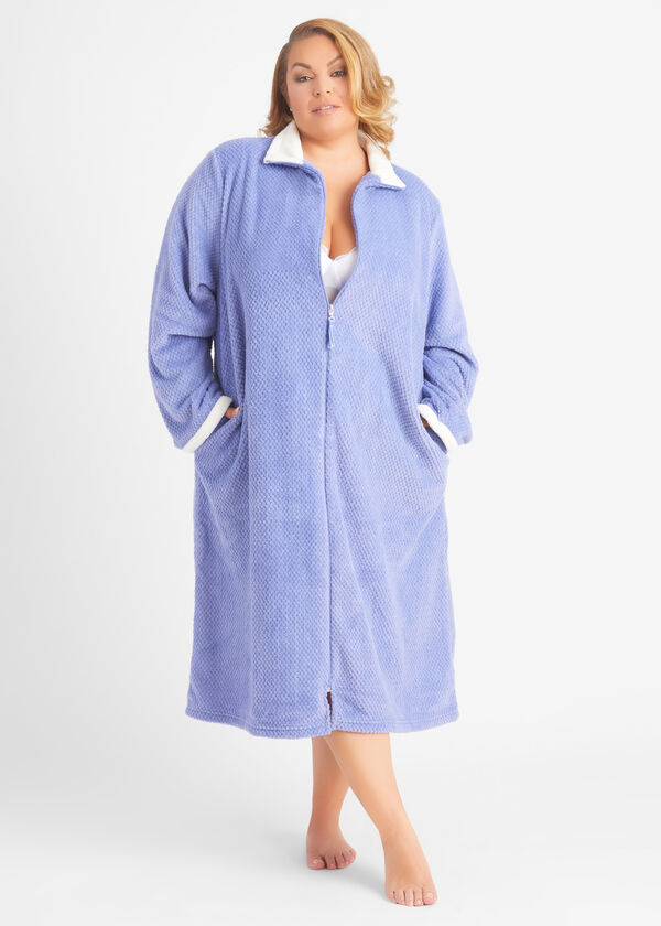 Carole Hochman Quilted Robe, Blue image number 2