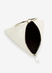 White Faux Leather Pyramid Bag, White image number 2