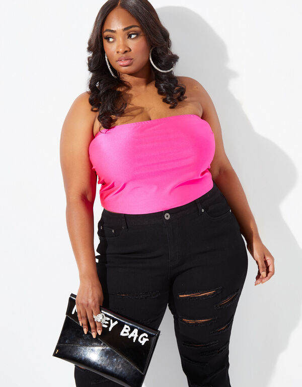 The Evie Cropped Top, Fuchsia image number 0