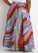 Belted Tie-Dye Flared Maxi Skirt, Multi image number 1
