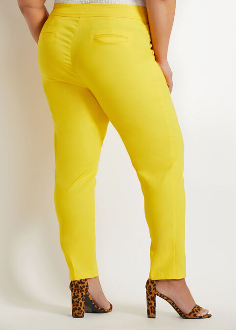 One Button Ankle Skinny Pant, Cyber Yellow image number 1