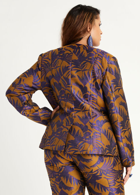 Jacquard One Button Jacket, Sodalite image number 1