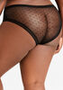 Micro & Dot Mesh Hipster Brief, Black image number 2