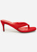 Heeled Thong Medium Width Sandals, Red image number 1