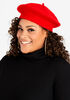 Brushed Faux Wool Beret, Barbados Cherry image number 0