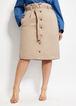 Plus Size Chic Colorblock Belted High Waist Knee Length Skirts image number 0
