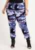 Blue Camo Velour Jogger, Peacoat image number 0