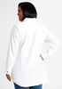 White Twill Button Up Top, White image number 1
