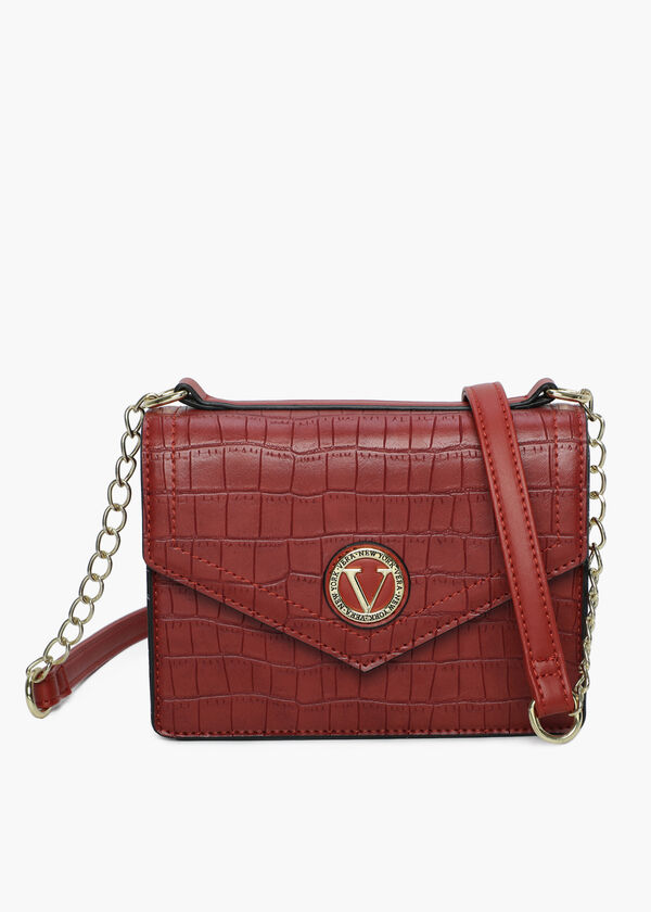 Trendy Designer Vera New York Louise Croco Faux Leather Crossbody Bag image number 0
