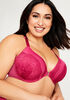 Lace Fun & Flirty Front Clasp Bra, Sangria image number 3