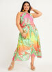 Tall Ombre Palm Leaf Halter Maxi, Multi image number 0