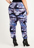 Blue Camo Velour Jogger, Peacoat image number 1
