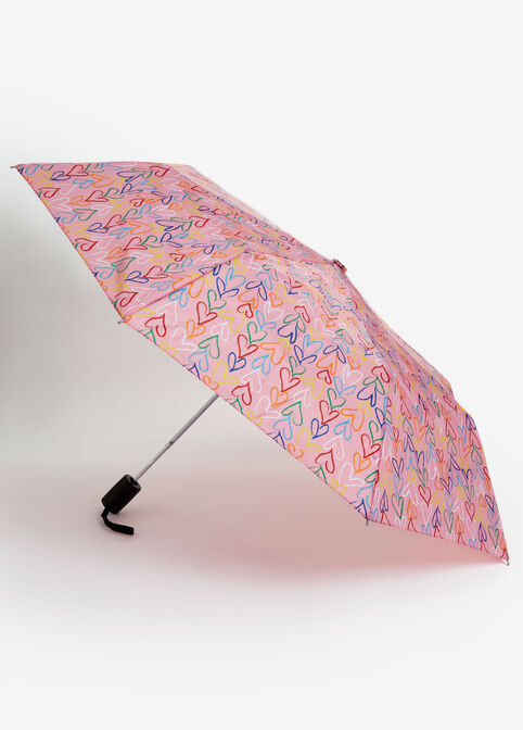 Totes Heart Manual Umbrella, Pink image number 1