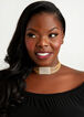 Crystal Gold Tone Choker, Gold image number 0