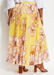 Floral Flare Maxi Skirt, Buttercup image number 1