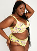 Floral Plunge Butterfly Bra, Yellow image number 1