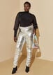 Iridescent Faux Leather Bag, Silver image number 4