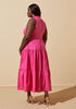 Cutout Cotton Maxi Dress, Beetroot Purple image number 1