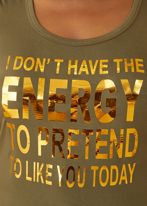 Have The Energy Graphic Tee, Olive image number 2