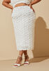 Rosette Midi Skirt, White image number 0