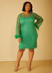 Embellished Mesh Dress, Green image number 0