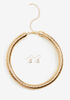 Gold Tone Choker & Earrings Set, Gold image number 0