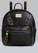 Trendy Designer Bebe Jett Stud Snake Backpack Luxe Faux Leather Bag image number 0