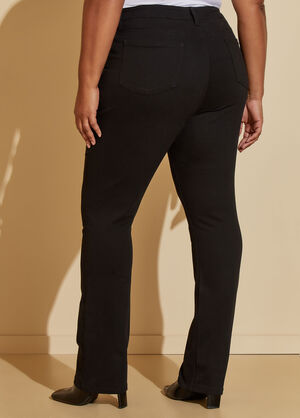 Mid Rise Embellished Slim Jeans, Black image number 1