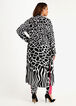 Signature Animal Ruched Duster, Black White image number 1