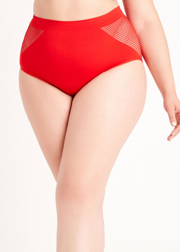 Plus Size Sexy Cutout High Waist Seamless Hipster Shaping Panties image number 0