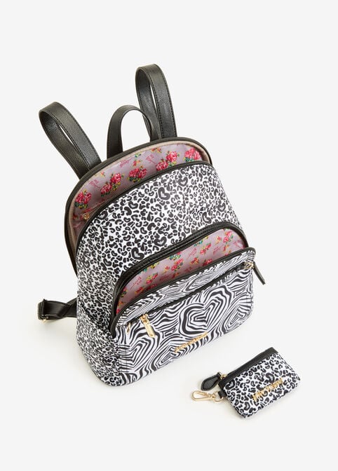 Betsey Johnson XO Zen Backpack, Black White image number 2