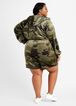 Tall Camo Velour Drawstring Romper, Olive image number 1