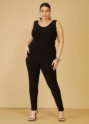 Stretch Knit Catsuit, Black image number 0