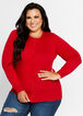 Classic Crew Neck Cardigan, Jester Red image number 0