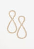 Gold Pave Infinity Drop Earrings, Gold image number 0