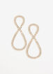 Gold Pave Infinity Drop Earrings, Gold image number 0