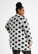 Colorblock Dot Open Front Cardigan, Grey image number 1