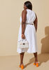 Cutout Cotton Blend Midi Dress, White image number 1