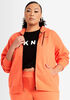 DKNY Sport Logo Stripe Zip Hoodie, Orange image number 2