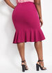 Crepe High Waist  Ruffle Skirt, Raspberry Radiance image number 1