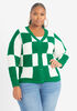 Plus Size cardigan checked plus size shirt plus size duster image number 0