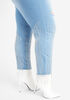 Fringed Distressed Skinny Jeans, Med Sky Blue image number 2
