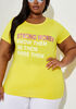 Strong Women Jersey Graphic Tee, Yellow image number 2