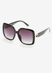 Embellished Rectangle Sunglasses, Black image number 1